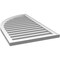 Ekena Millwork Quarter Round Top Left Surface Mount PVC Gable Vent w/ 2"W x 1-1/2"P Brickmould Frame, 24"W x 40"H GVPQL24X4002SF - alternate 2